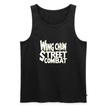 Wing Chun Street Combat Hemd tough - Männer Premium Bio Tank Top - Schwarz - Vorne - AI Model Male 178 light (178cm)