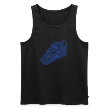 Trillerpfeife - Männer Premium Bio Tank Top - Schwarz - Vorne - AI Model Male 178 light (178cm)