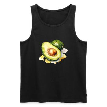 Avocado 2 - Men's Premium Organic Tank Top - black - Front - Michal (187cm)
