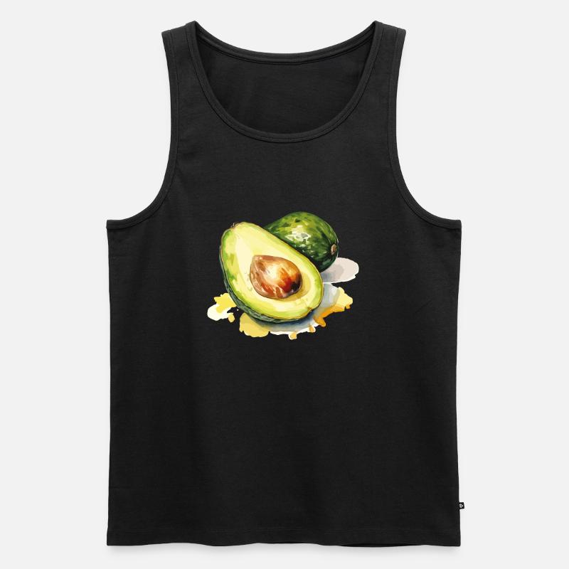 avocado 2 - Männer Premium Bio Tank Top - Schwarz