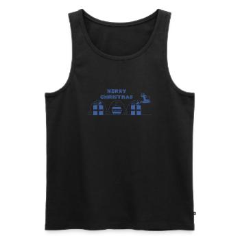 Papa Noël, Jeu Vidéo - Débardeur bio Premium Homme - noir - Devant - Michal (187cm)