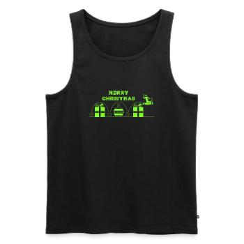 Papa Noël, Jeu Vidéo - Débardeur bio Premium Homme - noir - Devant - Michal (187cm)