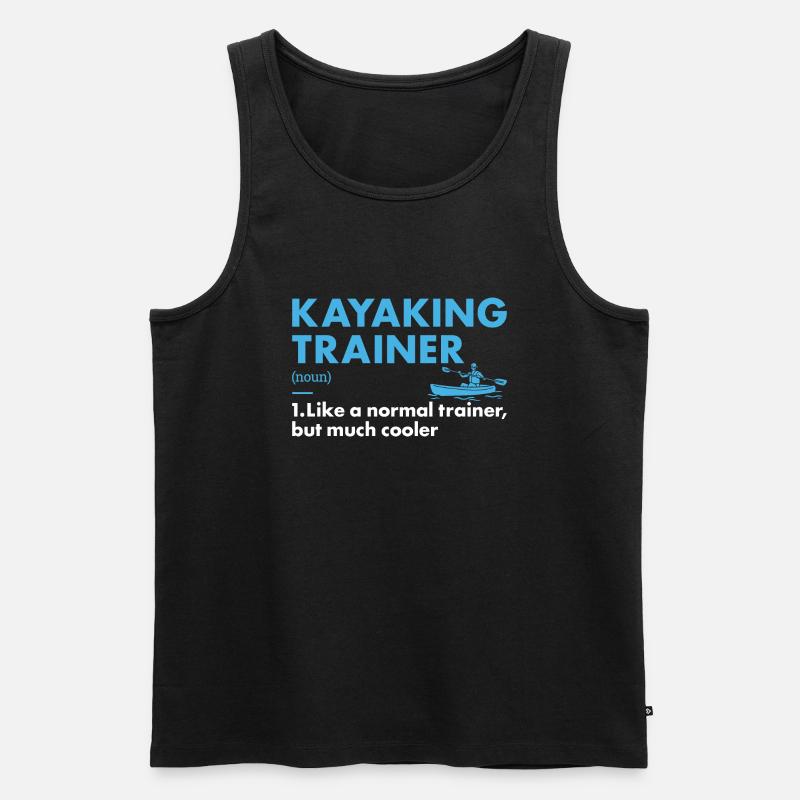 Kayaker Trainer Definition Kayaking - Männer Premium Bio Tank Top - Schwarz