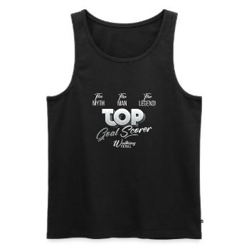 The Myth, The Man, The Legend Walking Football - Men's Premium Organic Tank Top - black - Front - Michal (187cm)