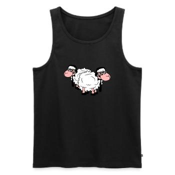 2 Sheep Sunglasses Music Party DJ Team Friends - Men's Premium Organic Tank Top - black - Front - AI Model Male 178 light (178cm)