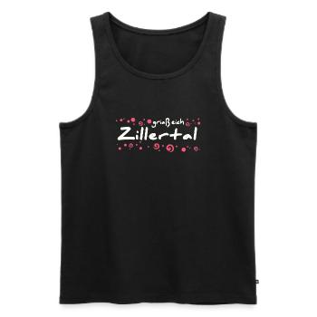 Village de Zillertal - Débardeur bio Premium Homme - noir - Devant - AI Model Male 178 light (178cm)