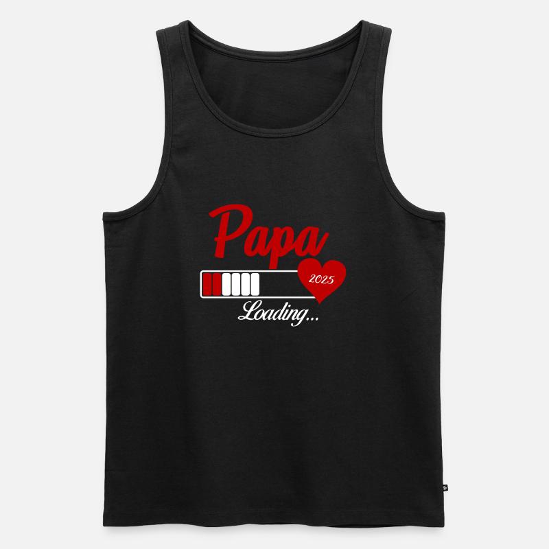 papa loading 2025 - Männer Premium Bio Tank Top - Schwarz