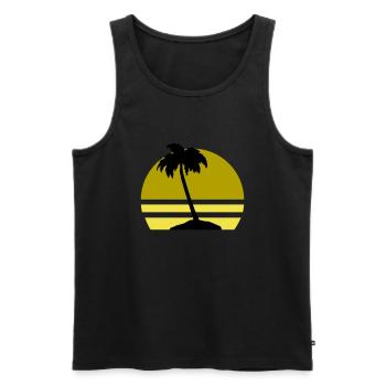 Île Palm - Débardeur bio Premium Homme - noir - Devant - Michal (187cm)