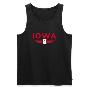 Iowa Fan T-Shirt – Dein Bundesstaat! - Männer Premium Bio Tank Top - Schwarz - Vorne - Michal (187cm)