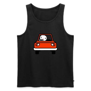 Vogel Auto fahren Autofahrer Führerschein mobil - Männer Premium Bio Tank Top - Schwarz - Vorne - Michal (187cm)