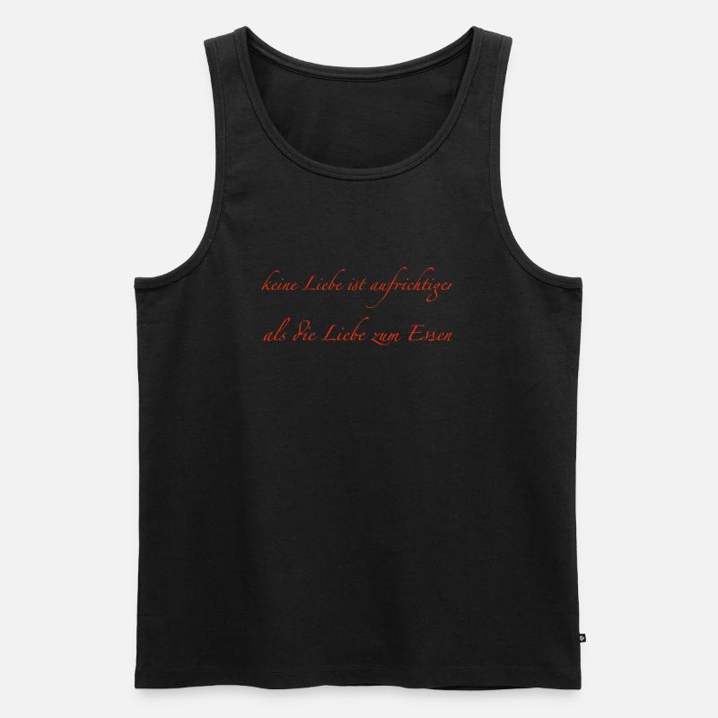 keine Liebe - Männer Premium Bio Tank Top - Schwarz