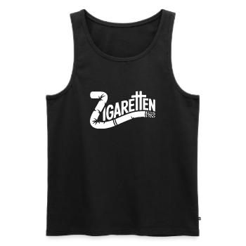 Cigarettes - German Memes - Men's Premium Organic Tank Top - black - Front - AI Model Male 178 light (178cm)