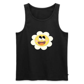 Pretty little flower! - Men's Premium Organic Tank Top - black - Front - Michal (187cm)