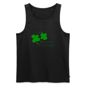 share your happiness - Men's Premium Organic Tank Top - black - Front - AI Model Male 178 light (178cm)