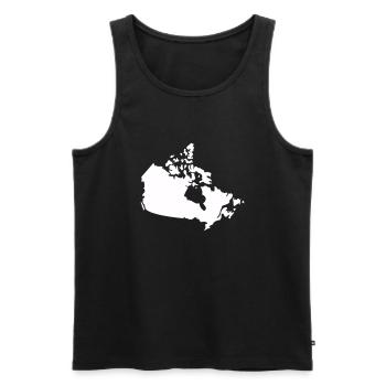 Pays du Canada - Débardeur bio Premium Homme - noir - Devant - AI Model Male 178 light (178cm)