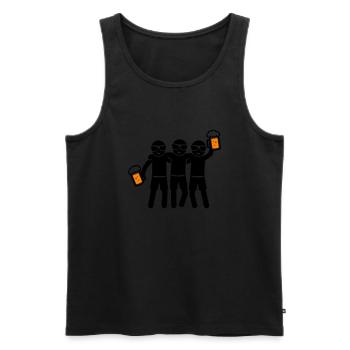 Party Team Bier Gruppe - Männer Premium Bio Tank Top - Schwarz - Vorne - Michal (187cm)