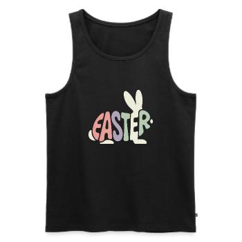 Lapin de Pâques - Logo de Pâques - Débardeur bio Premium Homme - noir - Devant - Michal (187cm)