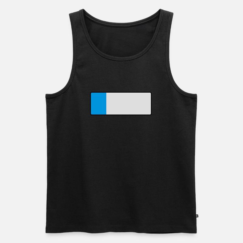 _blank_kurz - Männer Premium Bio Tank Top - Schwarz