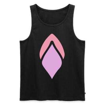 colorful - Men's Premium Organic Tank Top - black - Front - Michal (187cm)