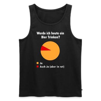 Bier Beer Alkohol Party Saufen JGA Fest - Männer Premium Bio Tank Top - Schwarz - Vorne - Michal (187cm)