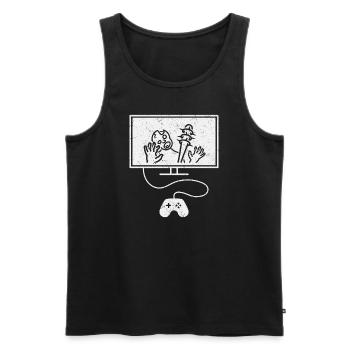 Spielen mit Zombies - Männer Premium Bio Tank Top - Schwarz - Vorne - Michal (187cm)
