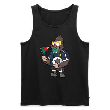 Kamerunischer Gorilla - Männer Premium Bio Tank Top - Schwarz - Vorne - AI Model Male 178 light (178cm)