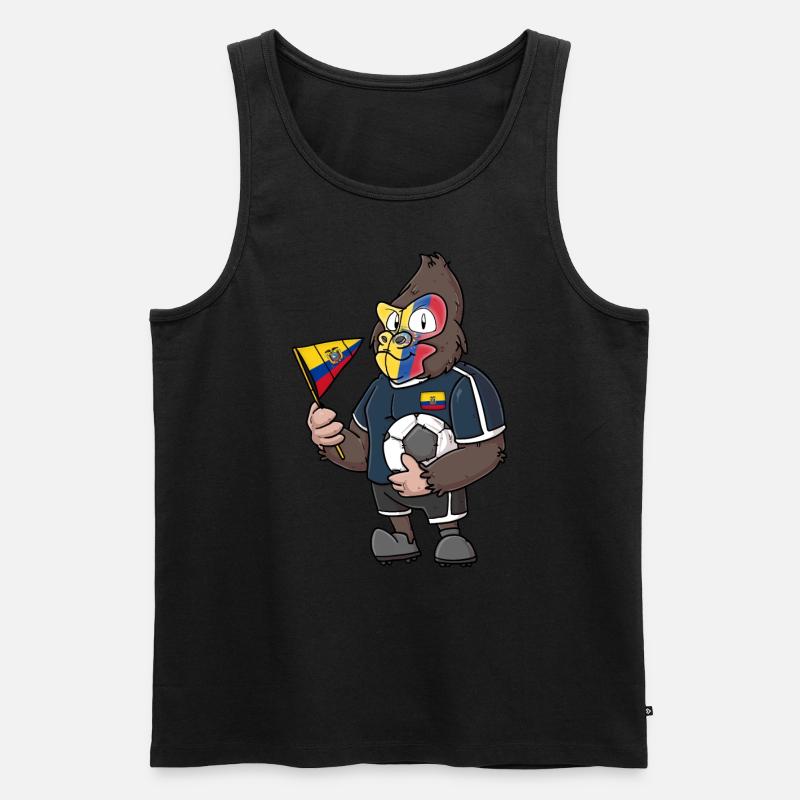 Ecuador Gorilla - Männer Premium Bio Tank Top - Schwarz