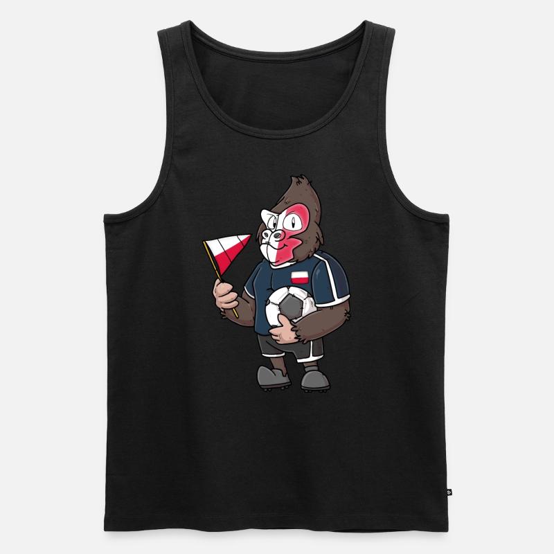 Polnischer Gorilla - Männer Premium Bio Tank Top - Schwarz