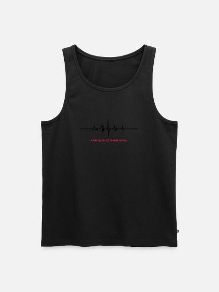 Frequenztherapie Brand - Männer Premium Bio Tank Top - Schwarz