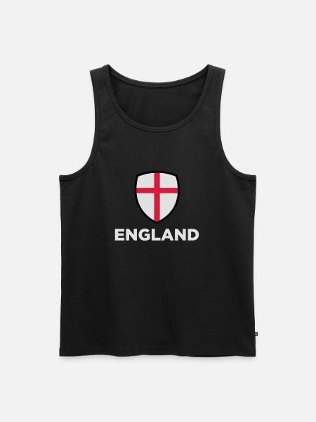 Drapeau national d'Angleterre - Débardeur bio Premium Homme - noir