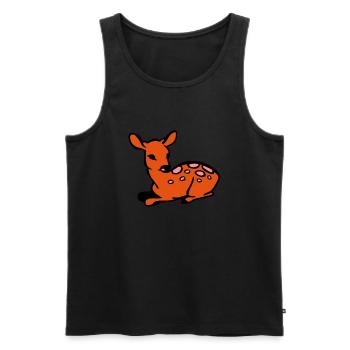 Fawn - Men's Premium Organic Tank Top - black - Front - AI Model Male 178 light (178cm)