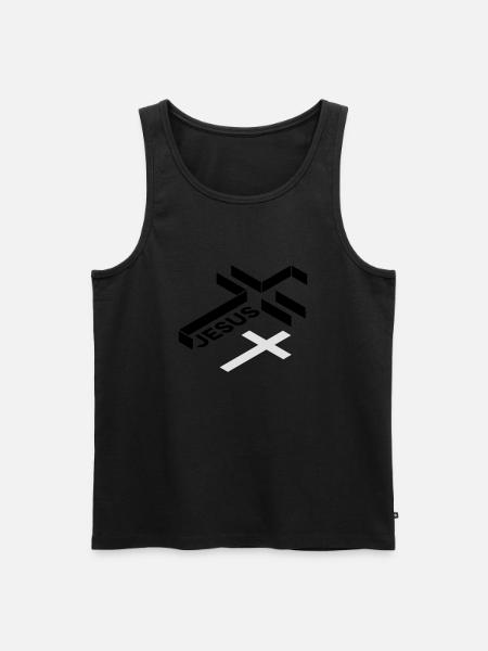 croix jésus - Débardeur bio Premium Homme - noir