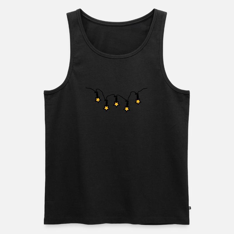Lichterkette - V2 - Männer Premium Bio Tank Top - Schwarz