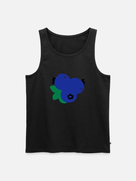 blueberries_fruits - Männer Premium Bio Tank Top - Schwarz