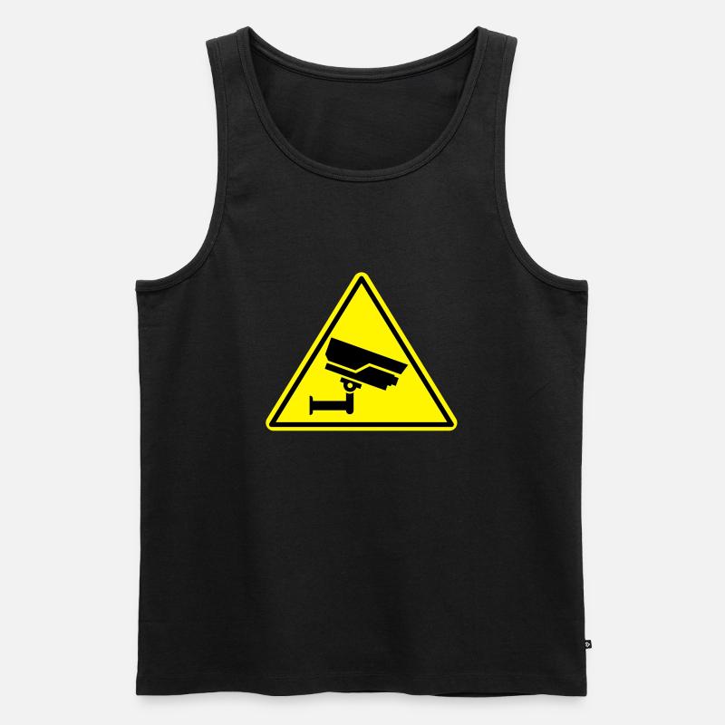 Überwachungskamera security camera - Männer Premium Bio Tank Top - Schwarz