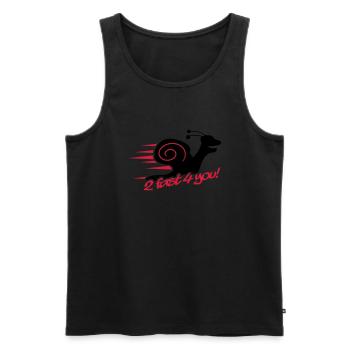 2 Fast 4 You Snail - Débardeur bio Premium Homme - noir - Devant - Michal (187cm)