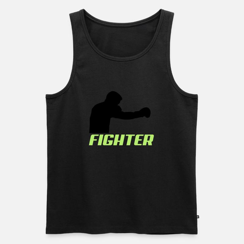 fighter2 - Männer Premium Bio Tank Top - Schwarz