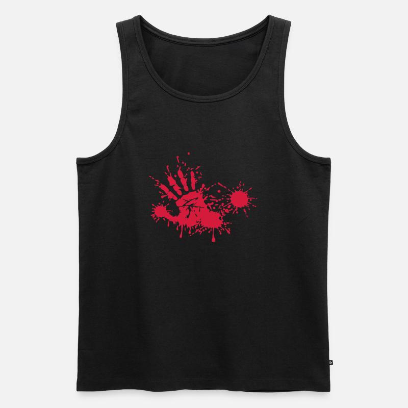 Hand - Männer Premium Bio Tank Top - Schwarz