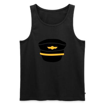 Pilote - Débardeur bio Premium Homme - noir - Devant - Michal (187cm)