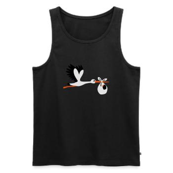 Storch - Männer Premium Bio Tank Top - Schwarz - Vorne - Michal (187cm)