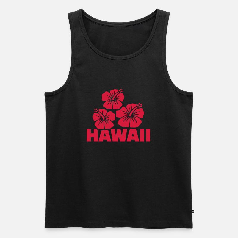 Hawaii - Männer Premium Bio Tank Top - Schwarz