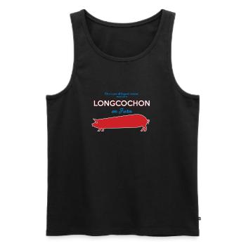 Franche Comté Longcochon Jura II - Débardeur bio Premium Homme - noir - Devant - Michal (187cm)
