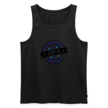 allerbester_opa_002 - Männer Premium Bio Tank Top - Schwarz - Vorne - Michal (187cm)