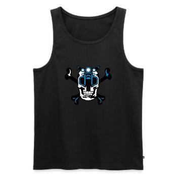 Tod Kopf Motorrad os crane skull - Männer Premium Bio Tank Top - Schwarz - Vorne - AI Model Male 178 light (178cm)