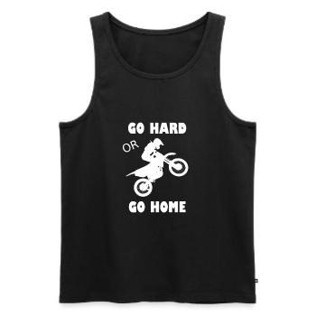 Motorbike Bike Motorsport Motocross Motorbike - Men's Premium Organic Tank Top - black - Front - Michal (187cm)