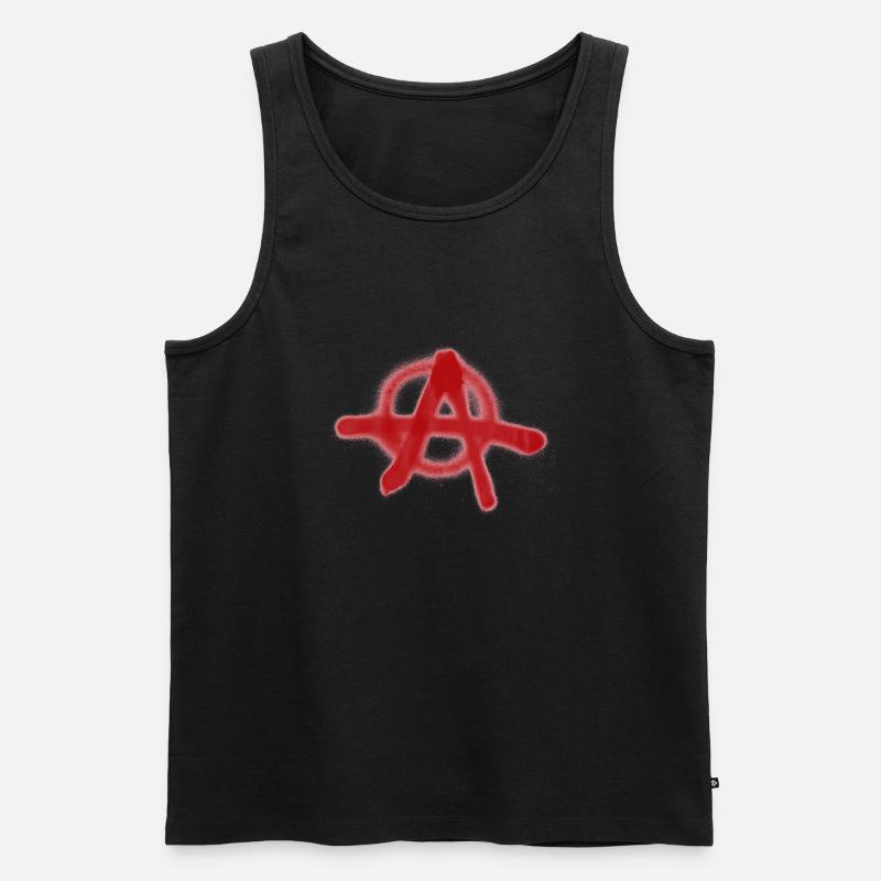 Anarchy - Männer Premium Bio Tank Top - Schwarz