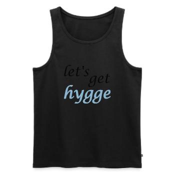 let's get hygge - Men's Premium Organic Tank Top - black - Front - AI Model Male 178 light (178cm)
