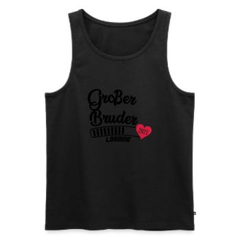 großer bruder loading 2021 - Männer Premium Bio Tank Top - Schwarz - Vorne - Michal (187cm)