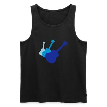3 guitars guitar guitar play - Men's Premium Organic Tank Top - black - Front - AI Model Male 178 light (178cm)