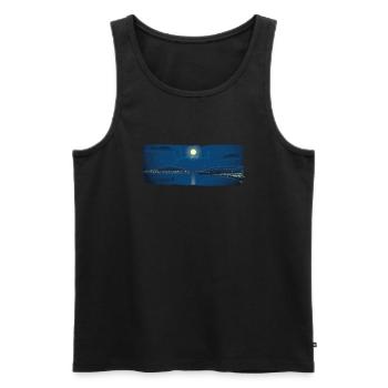 Sorrento by Night - Men's Premium Organic Tank Top - black - Front - AI Model Male 178 light (178cm)